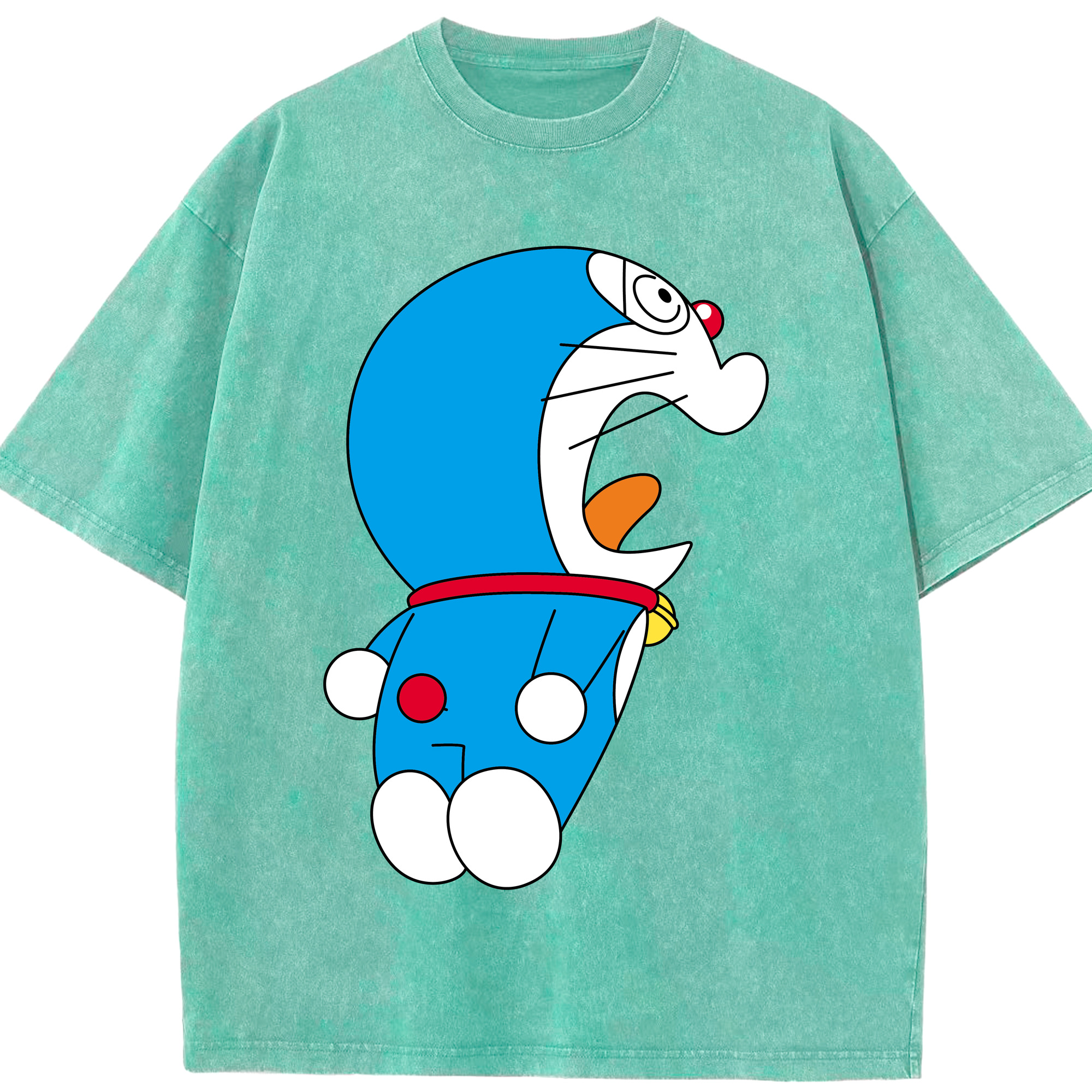 （画像用） ドラえもん Doraemon 綿100% ヴィンテージ風 半袖Tシャツ（フロントプリント）